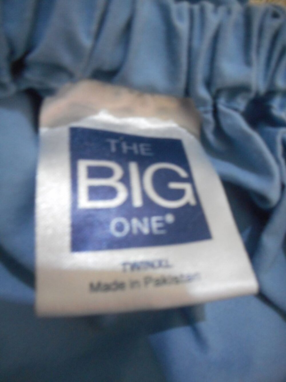 Denim blue Twin XL flat and fitted sheet set 60% cotton 40% poly Dorm or home